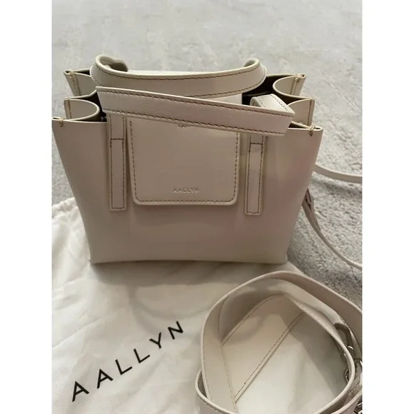 AALLYN Stella Satchel Mini Shoulder Bag Purse With Dust Bag - Picture 5 of 14